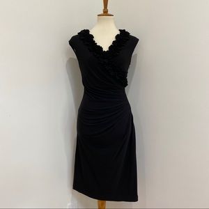 Maggy London Faux Wrap Ruffle Dress